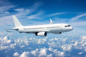 A large passenger jet flying in the sky photo