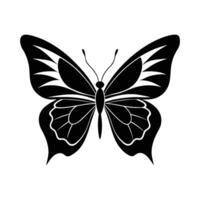 Pretty Butterfly Silhouette Outline for Creative Graphics vector