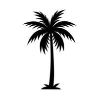 Simple Black Silhouette of a Palm Tree vector