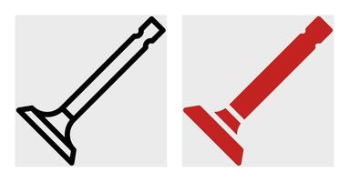 Two different types of tools are shown in black and red vector