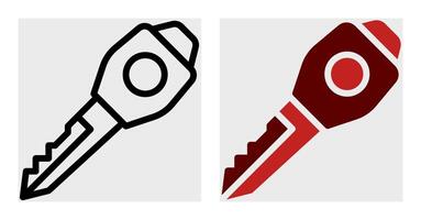 Two different types of keys are shown in different colors vector