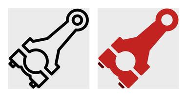 Two different types of tools are shown in black and red vector