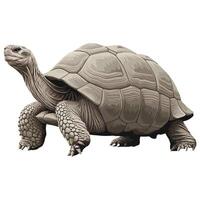 An illustration of a large tortoise on a white background vector
