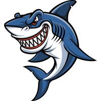 Dynamic Blue Shark with Clean Lines. vector