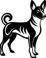Elegant Basenji Dog Silhouette Available on EPS File vector