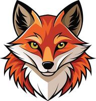 Elegant Fox Head with Sharp Features Available on EPS File vector