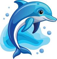 Mighty Dolphin Rising Above the Waves Available on EPS File vector
