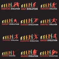 Evolution of Man Art Collection for T-shirts vector