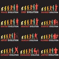 Collection of Evolutionary Man Artwork for T-shirts vector