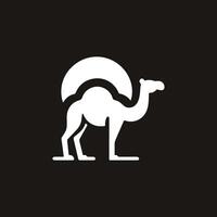 a camel is standing in front of a black background vector