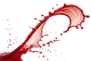 Dynamic red liquid splash studio setting high-speed png