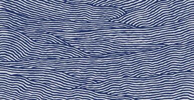 Crafted hand drawn brush line abstract wave pattern, Japanese folk and ethnic wood carving, engraving, block print textured surface background, simple graphic for textile, carpet, stationary vector