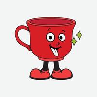 Cheers to a pleasant coffee drinking moment vector
