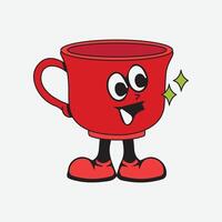 Who would have thought, your coffee could have a silly face like this vector