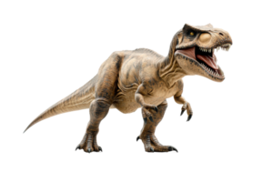 Realistic dinosaur model standing in an isolated space with detailed textures and features png