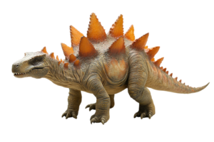 Building a dinosaur model of a stegosaurus for educational purposes on a table png