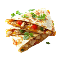 chicken quesadilla with cheese and vegetables png