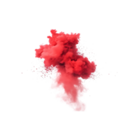 red smoke explosion against a transparent background for dynamic visual effects and graphic design png