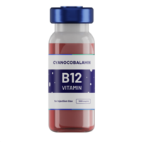A vial of B12 vitamin for injection use png