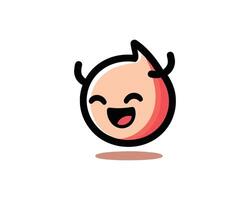 A cartoon egg with a smile on it vector