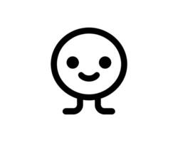 A black and white image of a smiling face vector