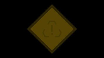 Animated Warning Sign with Exclamation Mark. Flashing Danger Alert Motion Graphic video