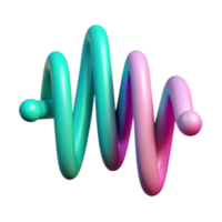 elegant minimalist Abstract Twisted 3D Shapes Gradient Colors, Spiral Design authentic png