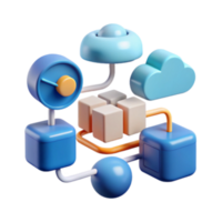 wonderful modern Data Center Network Cloud Computing, Interconnected Cubes, System Architecture professional png