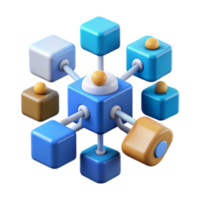 beautiful rustic Interconnected System Network Architecture Visualization premium png