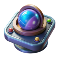 serene creative Cosmic Orb 3D Render of a Futuristic Device high quality png