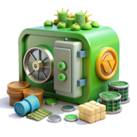beautiful rustic Secure Digital Safe Puzzle Game of Savings Wealth premium png