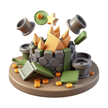 extraordinaire rustique abstrait 3d rendre exploser coloré géométrique formes haute résolution png