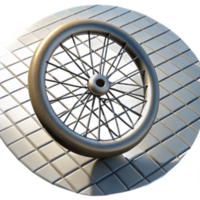 dramatic traditional Spoked Wheel 3D Model Design, Rendering, and Geometry original png