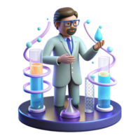 vibrant artistic Scientist Studying Water Purity in a Lab high resolution png