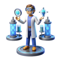 wonderful traditional Scientist Exploring Molecular Structures in Lab high quality png