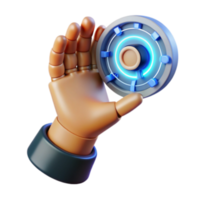 stunning abstract Digital Control Futuristic Interface and 3D Hand authentic png
