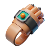 stunning modern Futuristic Wrist Device 3D Render of Innovative Gadget high quality png