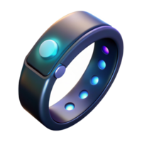 vibrant artistic Smart Ring Wearable Tech with Haptic Feedback Light Indicators authentic png