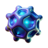 magnificent artistic Abstract 3D Render Glowing Cellular Structure original png