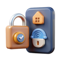 magnificent abstract Smart Home Security Mobile App Lock Access high quality png