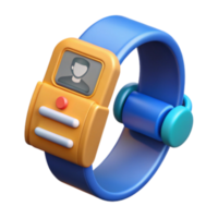 stunning abstract 3D Render of Smartwatch Interface User Profile Controls authentic png