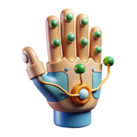 serene classic Futuristic Robotic Hand 3D Render of Advanced Technology authentic png