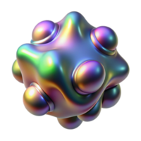 elegant minimalist Iridescent Abstract 3D Form high resolution png