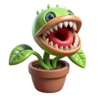 magnificent modern 3D Model of a Carnivorous Plant in a Pot detailed png