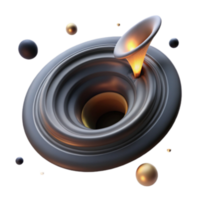 vibrant minimalist Abstract 3D Render Glowing Funnel into Vortex authentic png