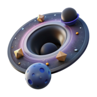magnificent modern Cosmic Vortex 3D Render of Abstract Space Scene high quality png
