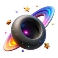 impressionante moderno cósmico anel nebulosa e estrelas 3d render exclusivo png