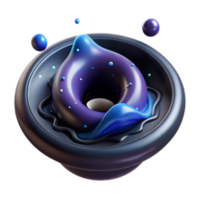 vibrant minimalist Abstract 3D Render Fluid Donut Design 4K png