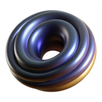 wonderful contemporary Abstract 3D Torus Metallic, Swirling, Gradient Design original png