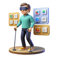 vibrant abstract VR Accessibility A 3D Model of Visual Impairment and Assistive Tech genuine png